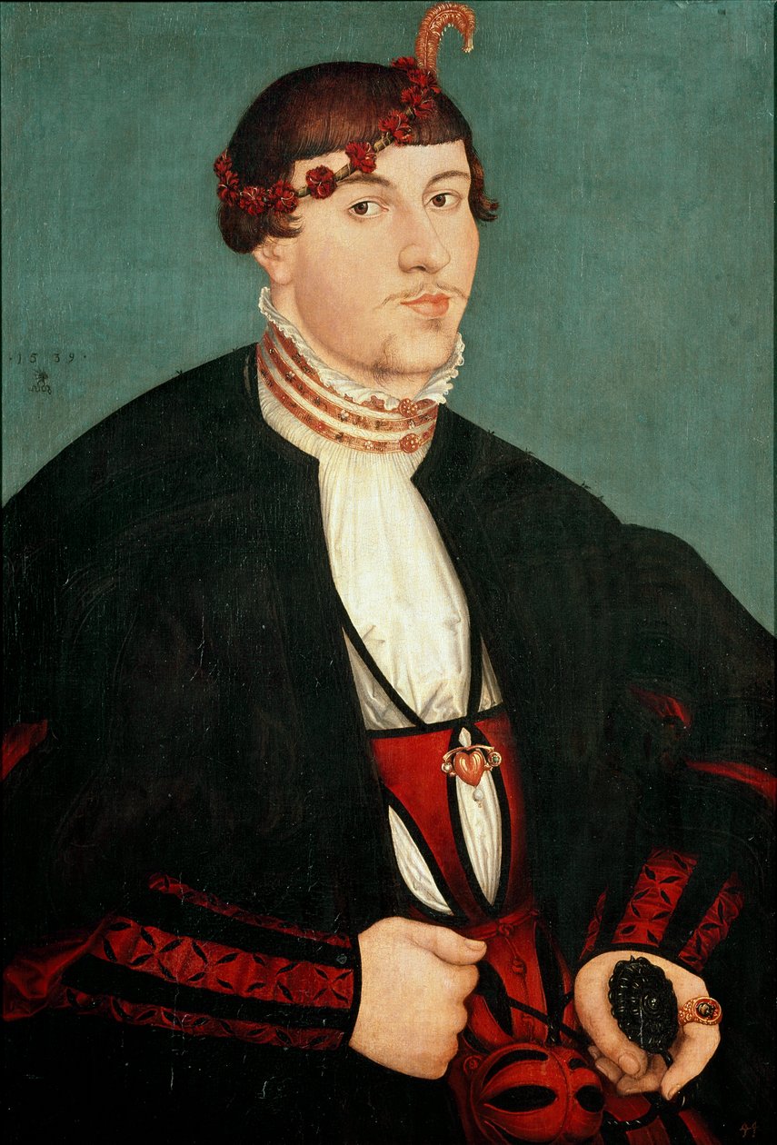 Portrait of a gentleman said the fiance Painting by Lucas Cranach the Elder (1472-1553) 1539 Sao Paulo, Museum of Art بواسطة لوكاس الأكبر كراناش