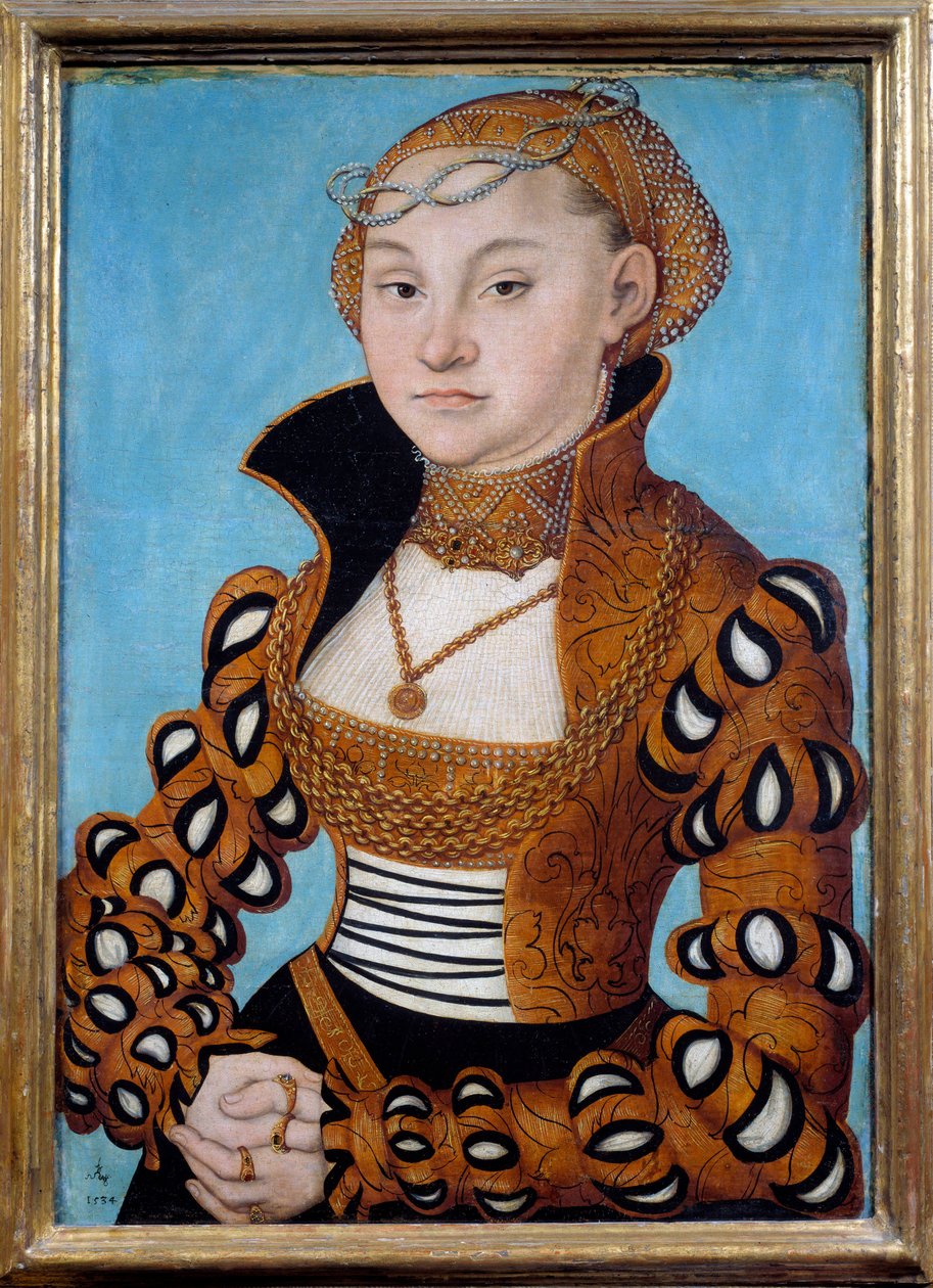 صورة لسيدة سكسونية نبيلة. لوحة لوكاس كراناش (1472-1553) بواسطة لوكاس الأكبر كراناش