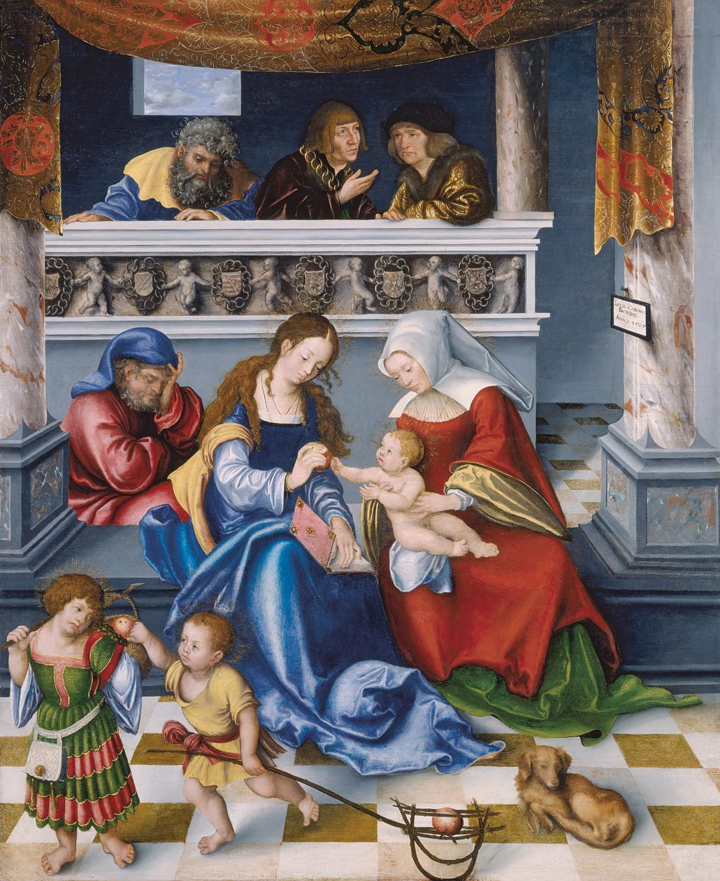 اللوحة المركزية للقرابة المقدسة (ما يسمى Torgau Altarpiece). بواسطة لوكاس الأكبر كراناش