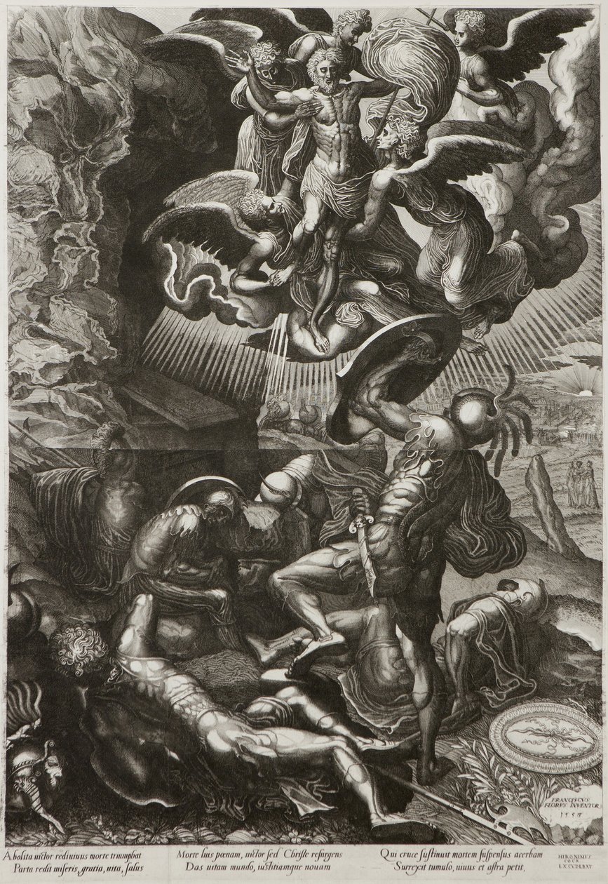 قيامة المسيح 1557 بواسطة Lucas van Doetechum