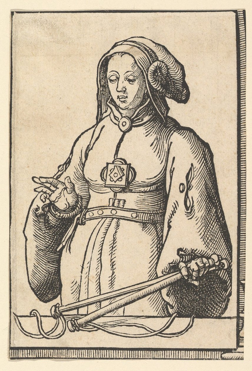 Agrippine Sibyl ، من سلسلة Sibyls ، ca. 1530. بواسطة لوكاس فان ليدن