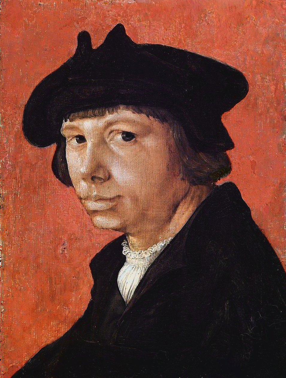 بورتريه ذاتي - Peinture de Lucas van Leyden (1489 / 94-1533) (Lucas de Leyde ، Lucas Huighensz ou Lucas Jacobsz) - 1525-1526 - زيت على خشب - 28.9x21.4 سم - متحف هيرزوغ أنطون أولريش ، براونشفايغ بواسطة لوكاس فان ليدن