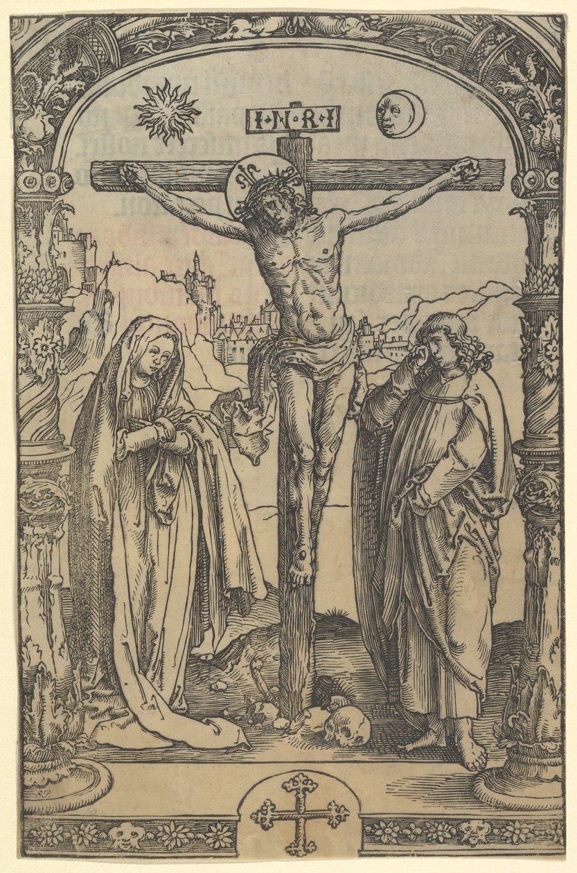 الصلب المستخدم في Missale Traiectense Utrecht Missal ، ليدن ، 1514 ، ج .1512. بواسطة لوكاس فان ليدن