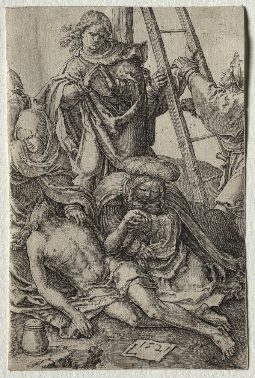 The Passion: Descent from the Cross ، 1521. بواسطة لوكاس فان ليدن