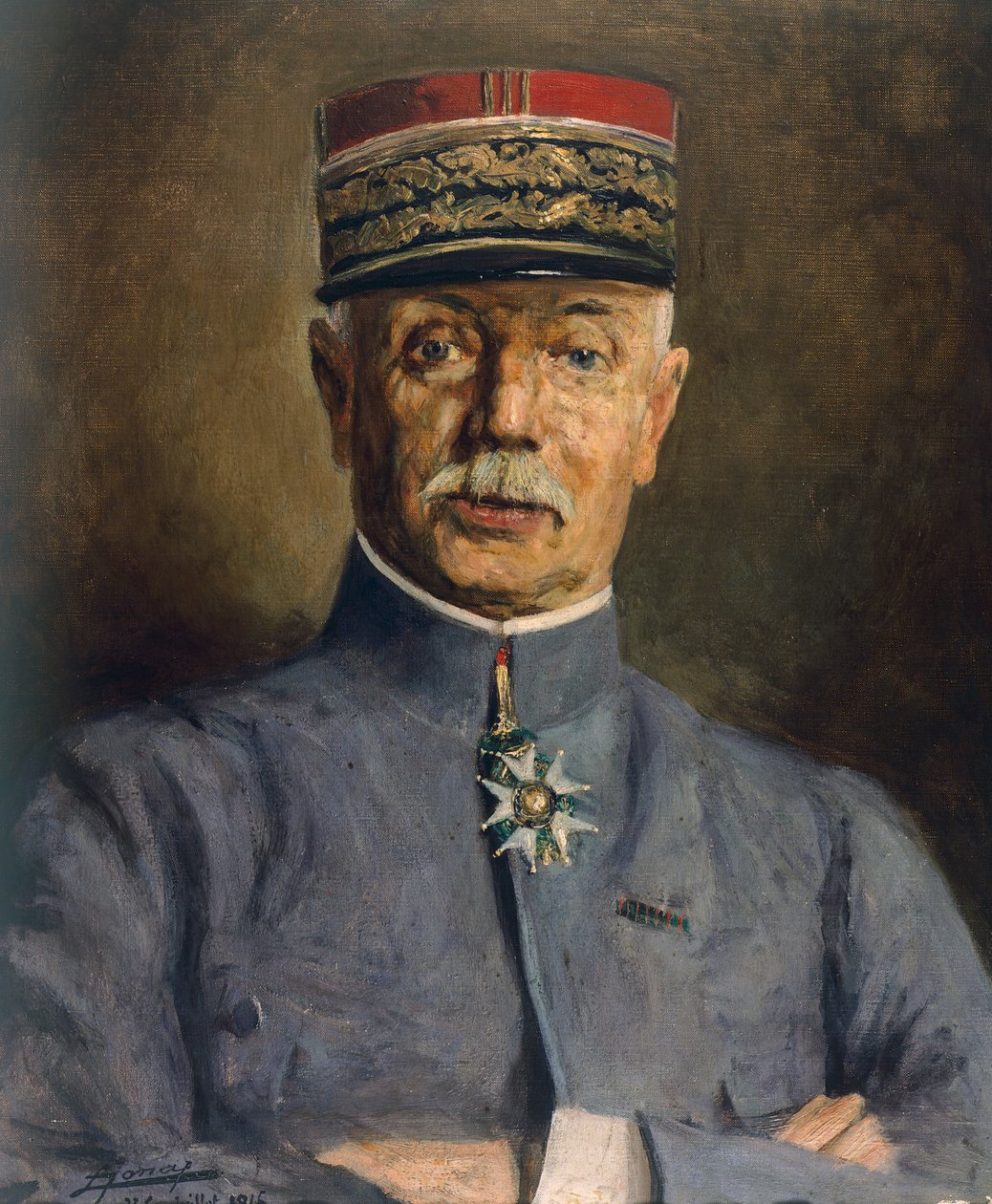 صورة للجنرال فايول ، قائد الجيش السادس عشر ، بقلم لوسيان جوناس (1880-1947) ، الحرب العالمية الأولى ، فرنسا ، القرن العشرين بواسطة لوسيان هيكتور جوناس