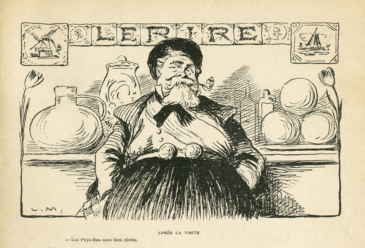 رسم توضيحي في Le Rire ، 8/06/12 - بعد زيارة الرئيس - Fallieres Armand (1841-1931) (نقش) بواسطة لوسيان ميتيفيت