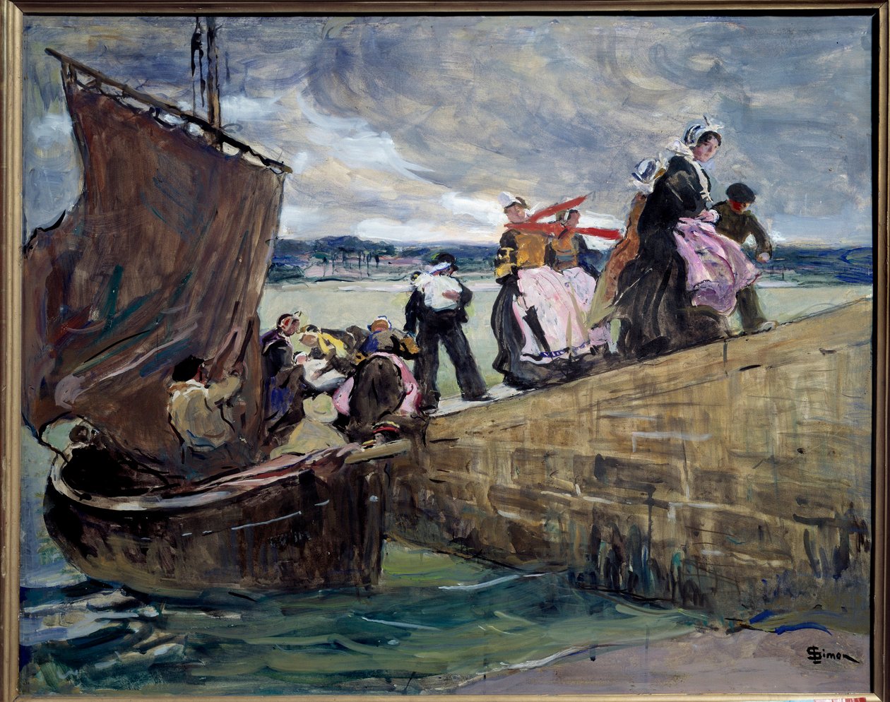 المهرب في سانت مارين في بريتاني لوحة لوسيان سيمون (1861-1945) 1907 رين ، متحف الفنون الجميلة بواسطة لوسيان سيمون