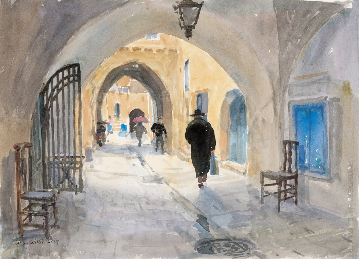 Going Home، Habad Street، Jerusalem، 2019 (بدون ورق على ورق) بواسطة لوسي ويليس