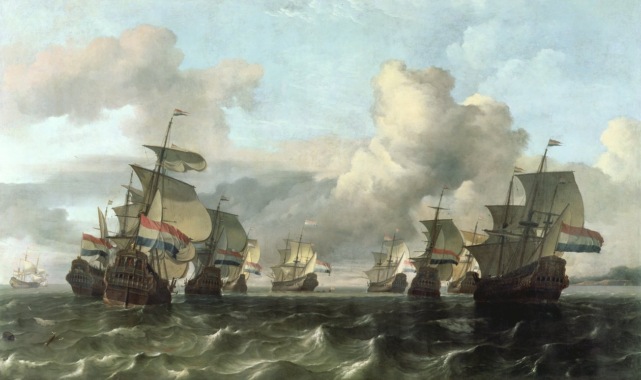 الأسطول الهولندي لشركة الهند ، 1675 بواسطة لودولف باكهيسن