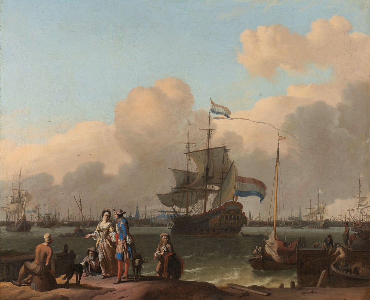 The Y at Amsterdam مع الفرقاطة "De Ploeg" بواسطة لودولف باخويسن