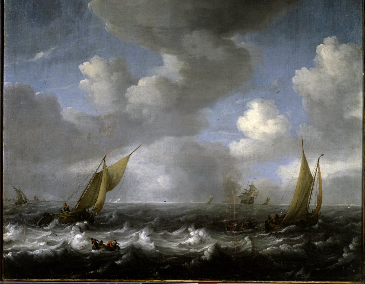 القوات البحرية. اللوحة بواسطة Ludolf Backhuysen (1631-1708) Ec. هول. بواسطة لودولف الأول باكهويسن