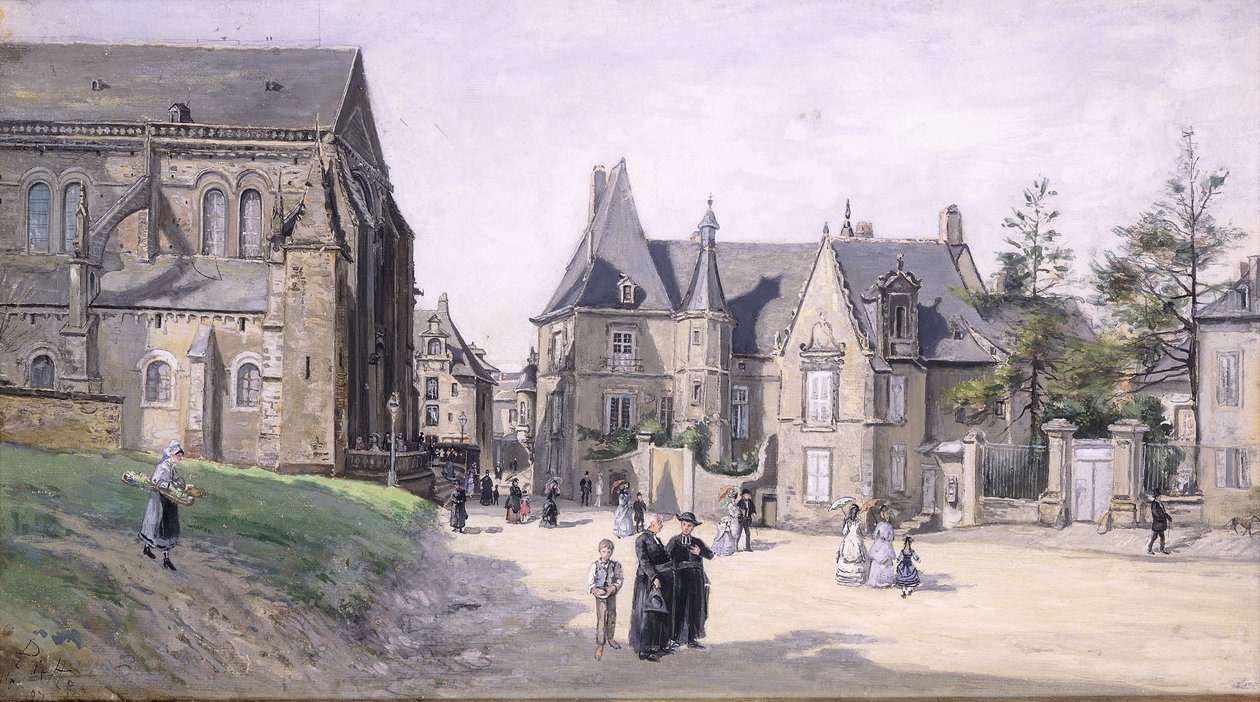 ساحة القرية الصغيرة ؛ La Petite Place du Cillage ، 1870 بواسطة لودوفيك بييت