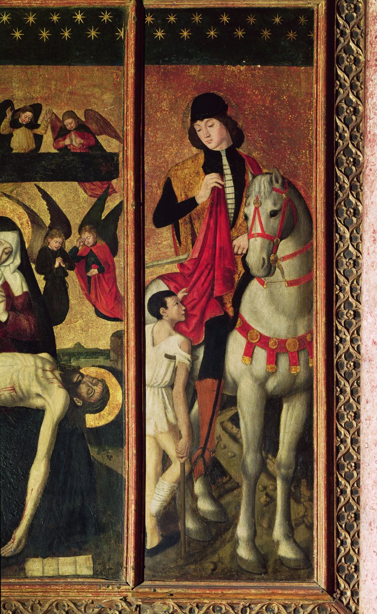 سانت مارتن ، اللوحة اليسرى من لوحة ثلاثية تصور بيتا بين سانت مارتن وسانت كاترين ، 1475 (تفاصيل 197121) بواسطة لودوفيكو بريا