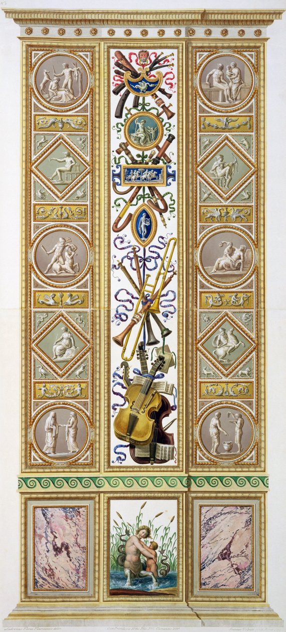 لوحة من رافائيل لوجيا في الفاتيكان ، نقشها إيوان فولباتو ، c.1770 (صفيحة نحاسية محفورة يدويًا لاحقًا) بواسطة Ludovicus Tesio Taurinensis