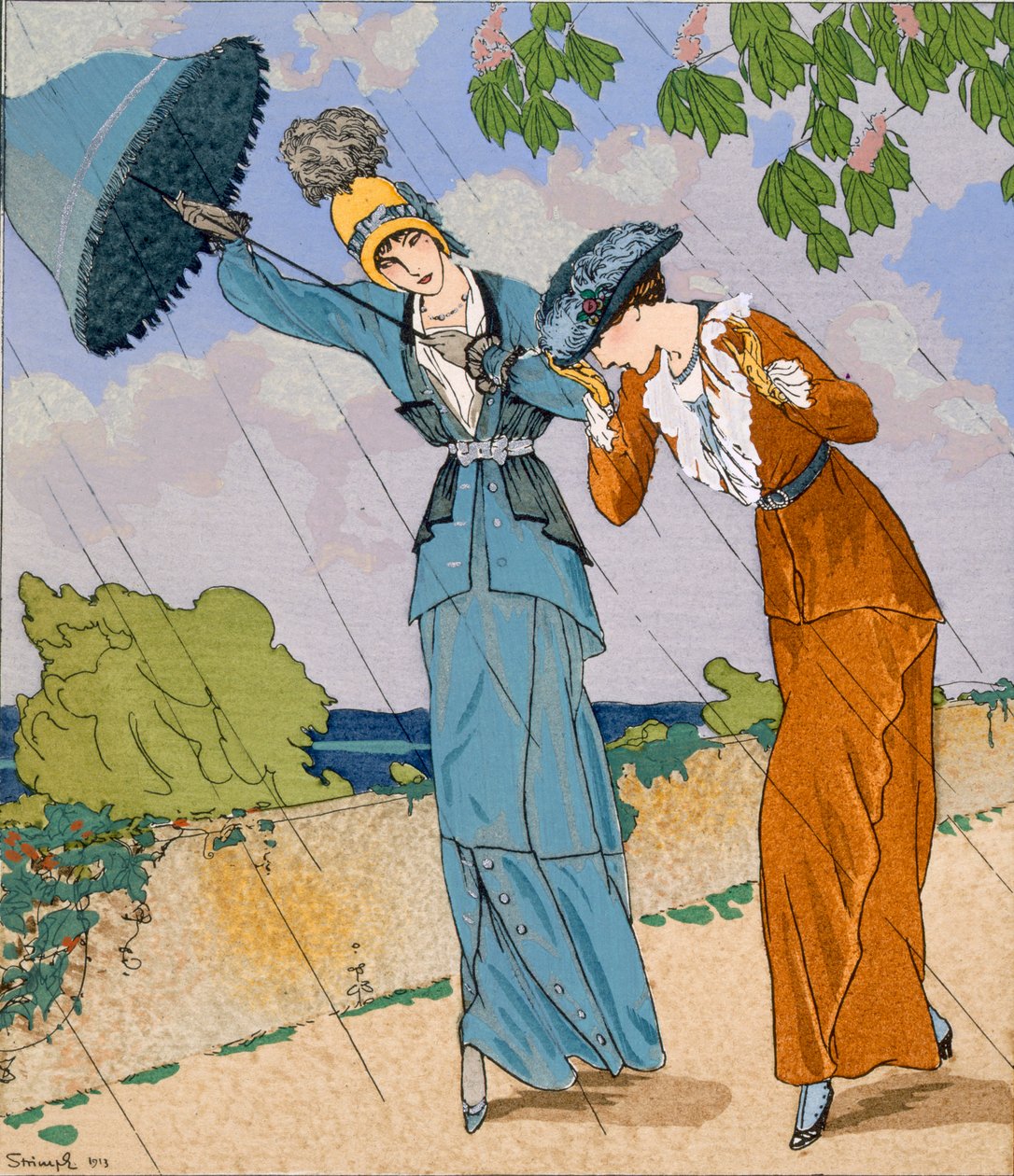 "جيبولي" ، اللوحة السابعة من جازيت دو بون تون ، العدد. 6 أبريل 1913 (لون ليثو) بواسطة لودفيك ستريمبل
