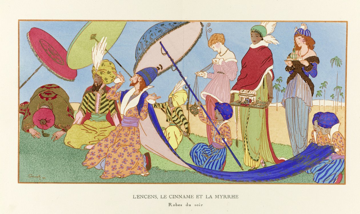 اللبان والسينام والمر من لا جازيت دو بون تون ، حانة. 1914 (طباعة استنسل) بواسطة لودفيك ستريمبل