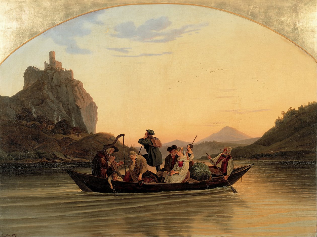 العبور في Schreckenstein ، 1837 بواسطة لودفيج أدريان ريشتر