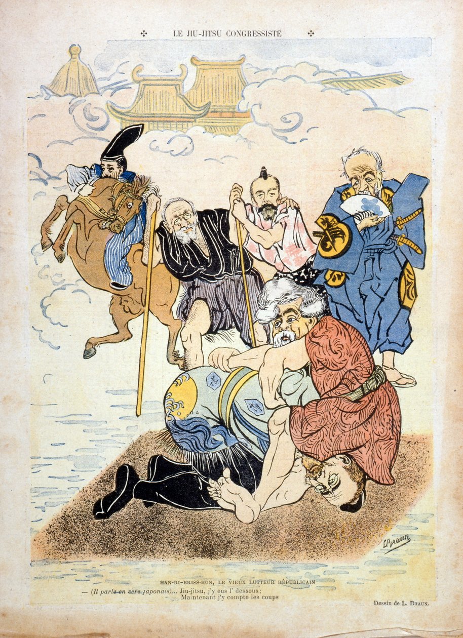 رسم كاريكاتوري لبراون يصور هنري بريسون (1835-1912) (نقش) بواسطة لودفيج براون