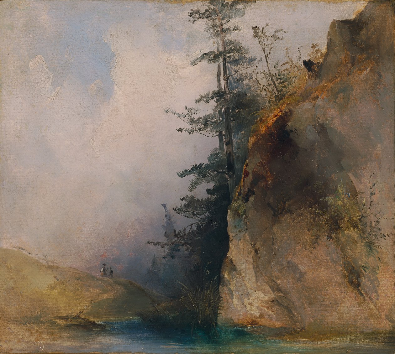 Felsabhang am Bach بواسطة لودفيج تشيرني