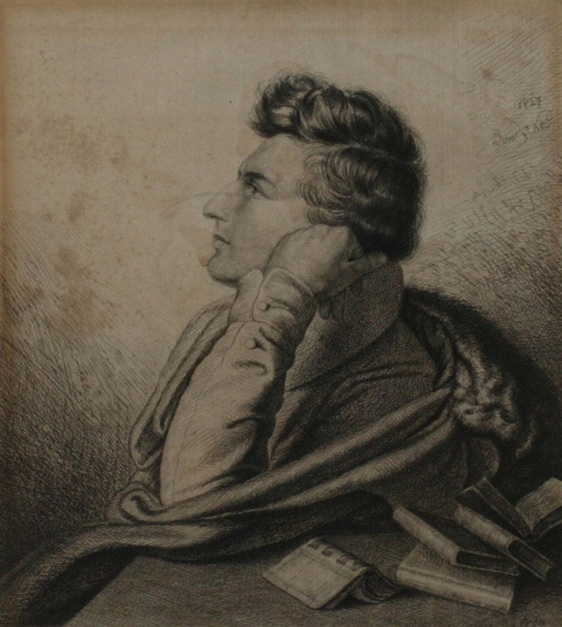 صورة للشاعر هاينريش هاينه 1797-1856 ، 1827 بواسطة لودفيج إميل جريم