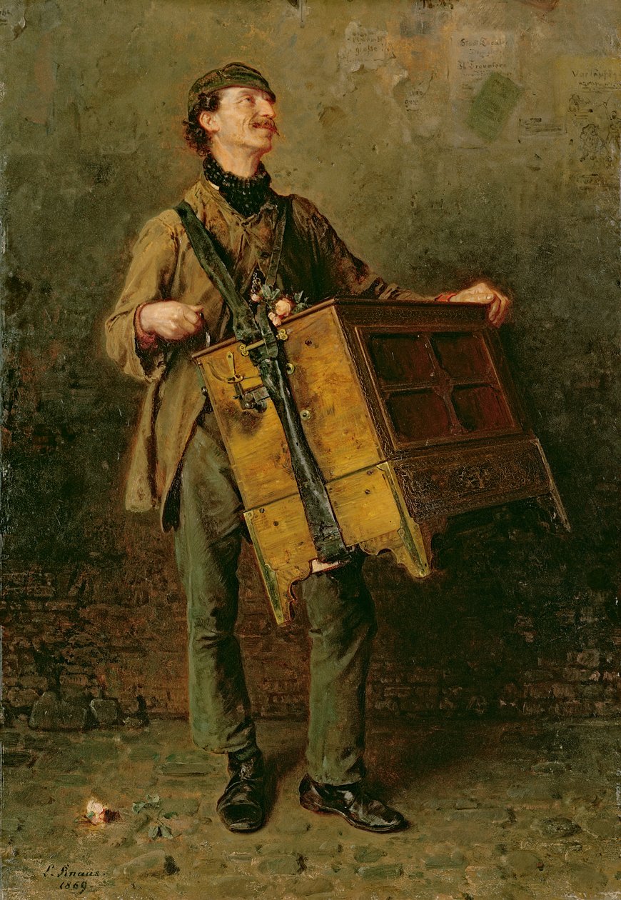 الرجل Hurdy-Gurdy ، 1869 بواسطة لودفيج كناوس