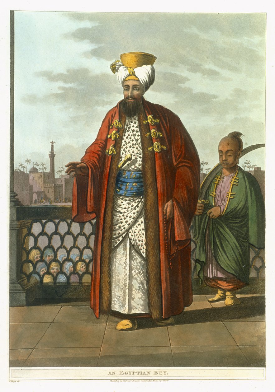 مصري باي ، لوحة 41 من "مناظر في مصر" ، نقش عليها توماس ميلتون (1743-1827) حانة. بقلم روبرت بوير (1758-1834) 1802 (أكواتينت) بواسطة لويجي ماير