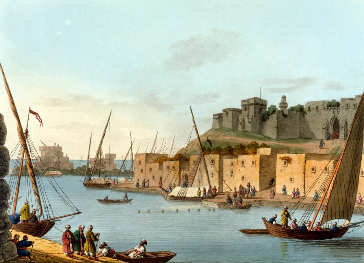 قلعة في جزيرة توروسا ، نقشها ويليام واتس (1752-1851) ، 1805 بواسطة لويجي ماير