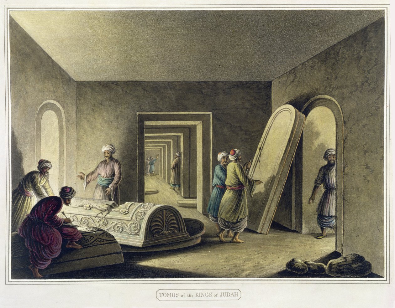 مقابر ملوك يهوذا ، القدس ، حانة. بقلم ويليام واتس ، 1805 بواسطة لويجي ماير