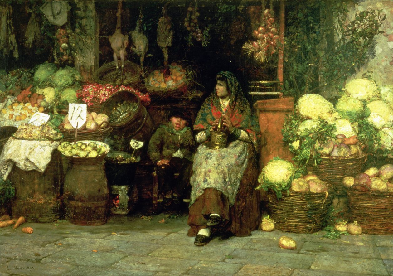 بائع الخضار ، 1890 بواسطة لويجي نونو