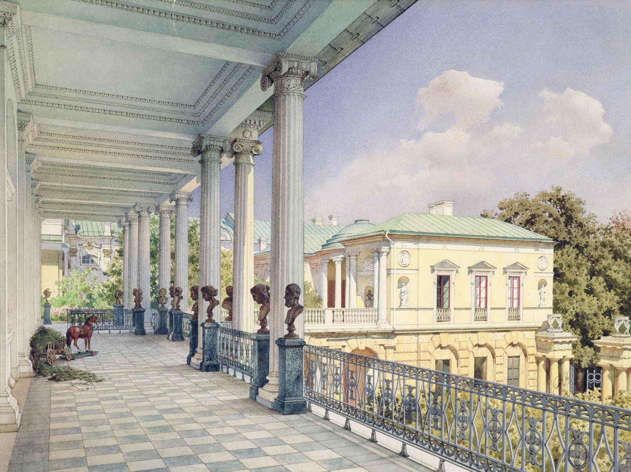 معرض الكاميرون في Tsarskoye Selo ، 1859 (مرحاض لون أبيض على الورق) بواسطة لويجي بريمازي
