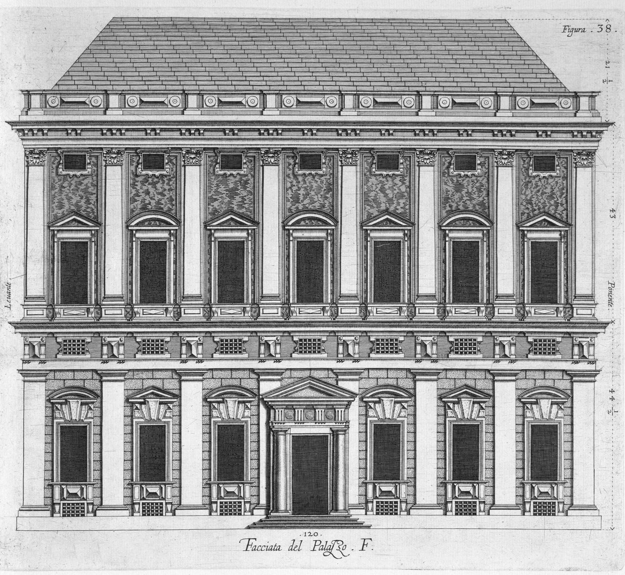 تصميم القصر الملكي في كاسيرتا ، 1756 بواسطة لويجي فانفيتيلي