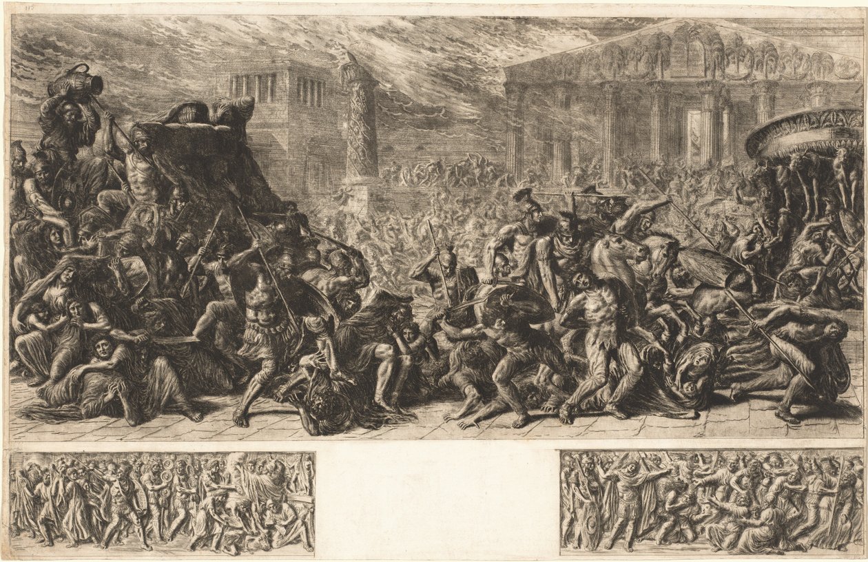 نهب الهيكل في القدس ، ج. 1838. بواسطة لويجي أديمولو