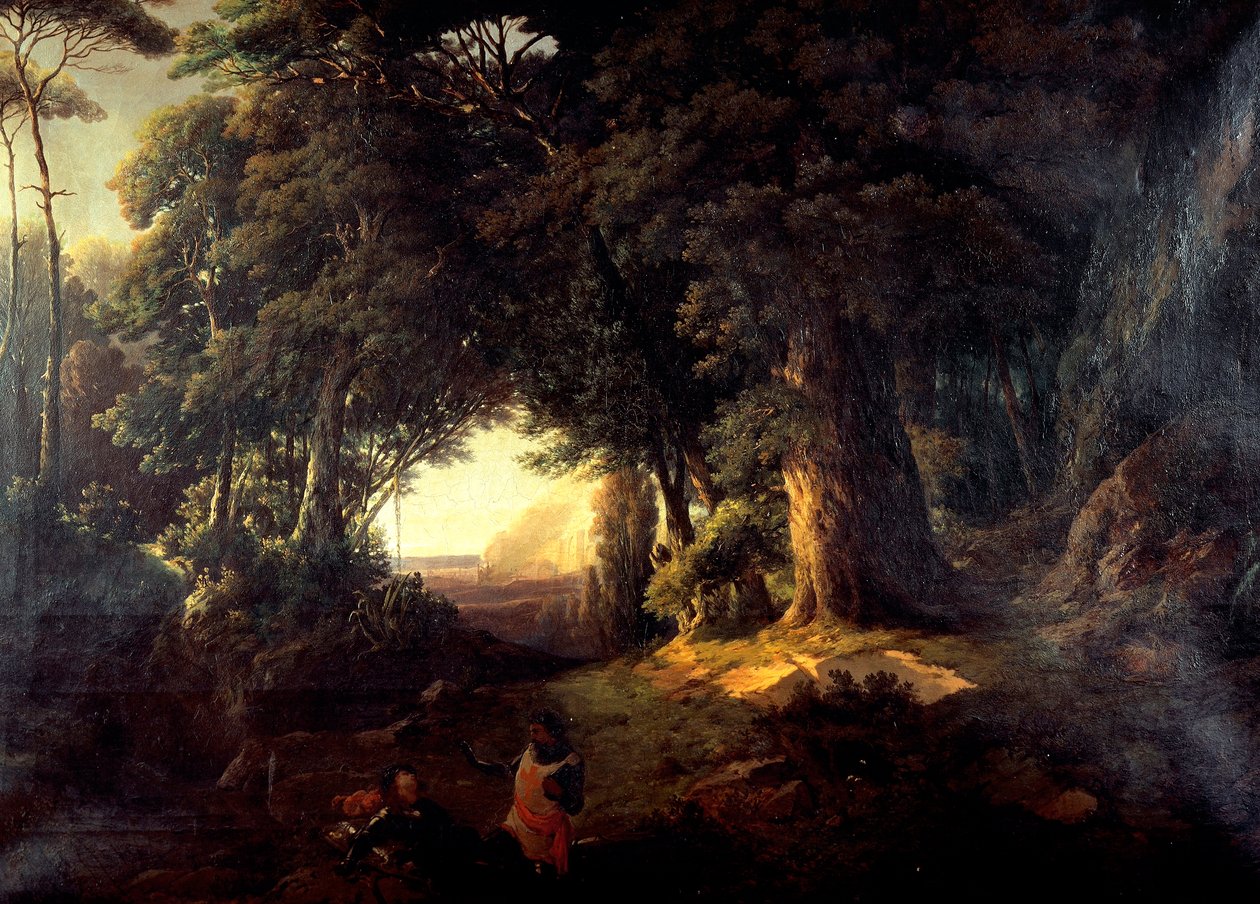 معمودية كلوريندا ، بواسطة لويجي أشتون (1824-1884) ، زيت على قماش ، 87 × 120 سم بواسطة لويجي أشتون