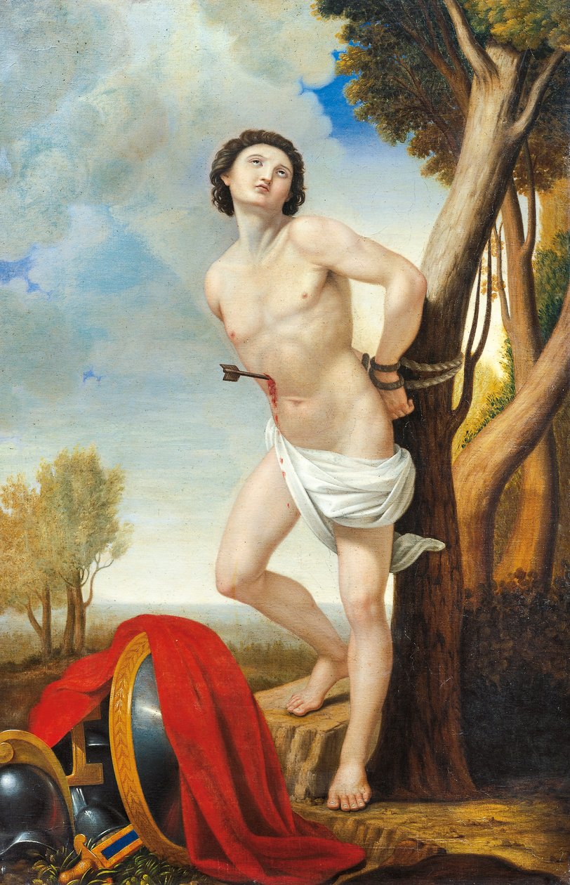 استشهاد القديس سيباستيان بواسطة لويجي عسيولي (1817-1877) ، زيت على قماش بواسطة لويجي أسيولي