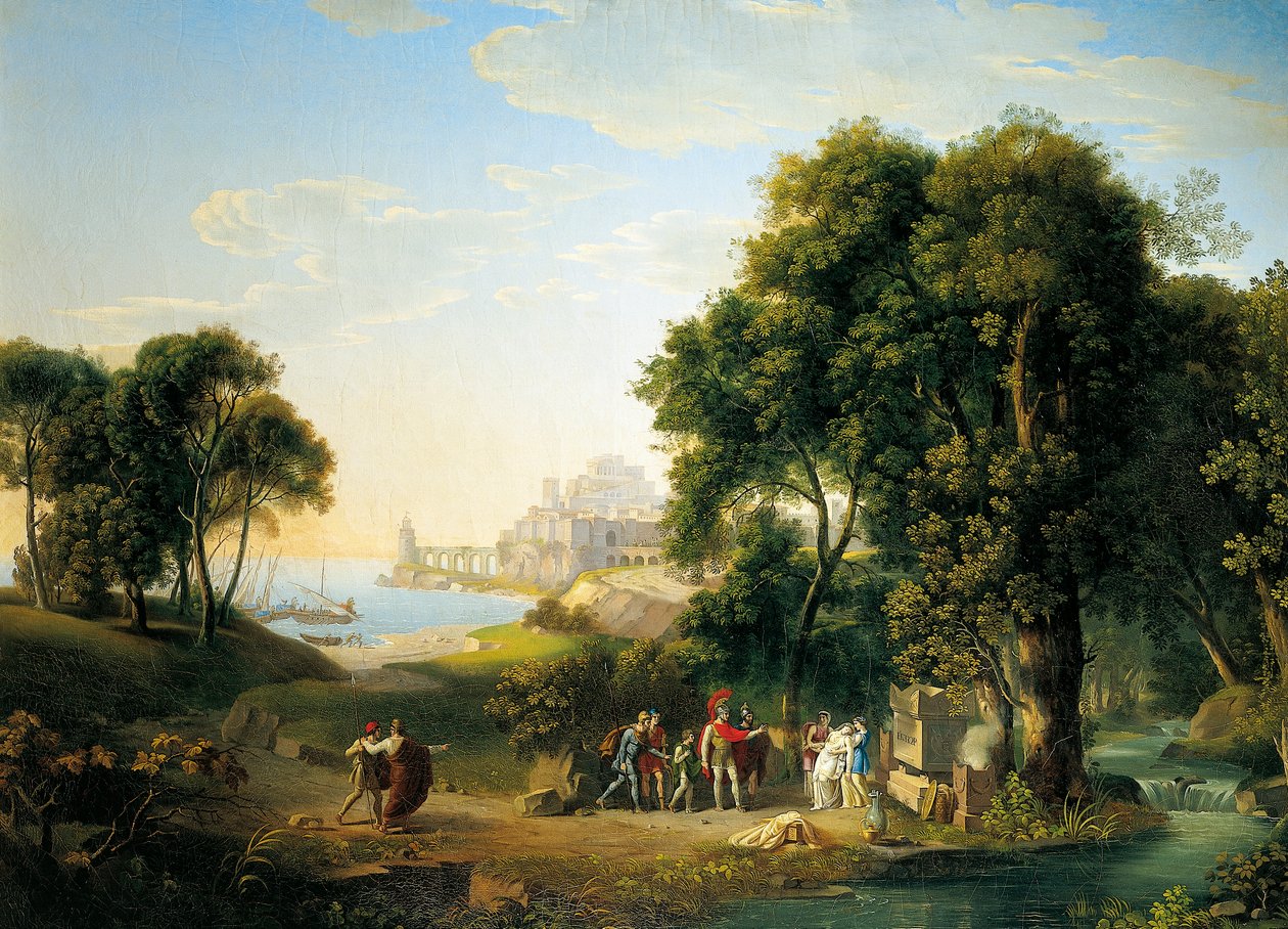 Aeneas meeting Andromache in Butrinto بواسطة لويجي باسيليتي