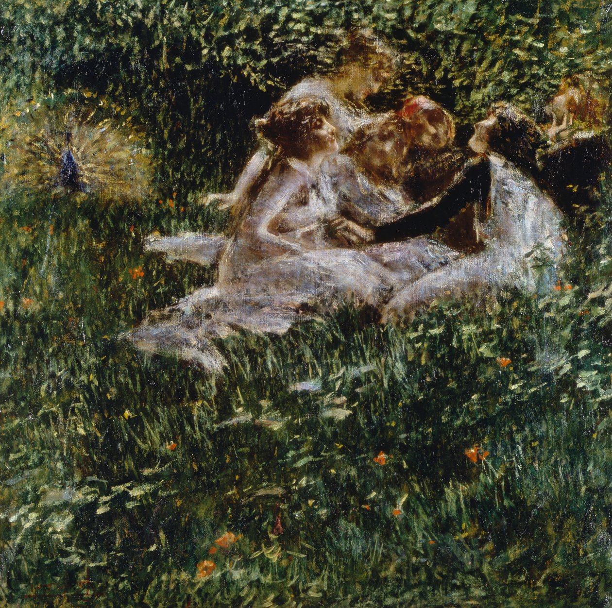 رمزية الربيع ، لويجي كونكوني (1852-1917) ، زيت على قماش ، 77x77 سم بواسطة لويجي كونكوني
