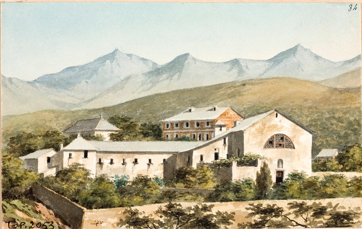 عرض على الحرم Nostra Signora del Monte ، جنوة (ألوان مائية ، حوالي 1825) بواسطة لويجي جاريبو