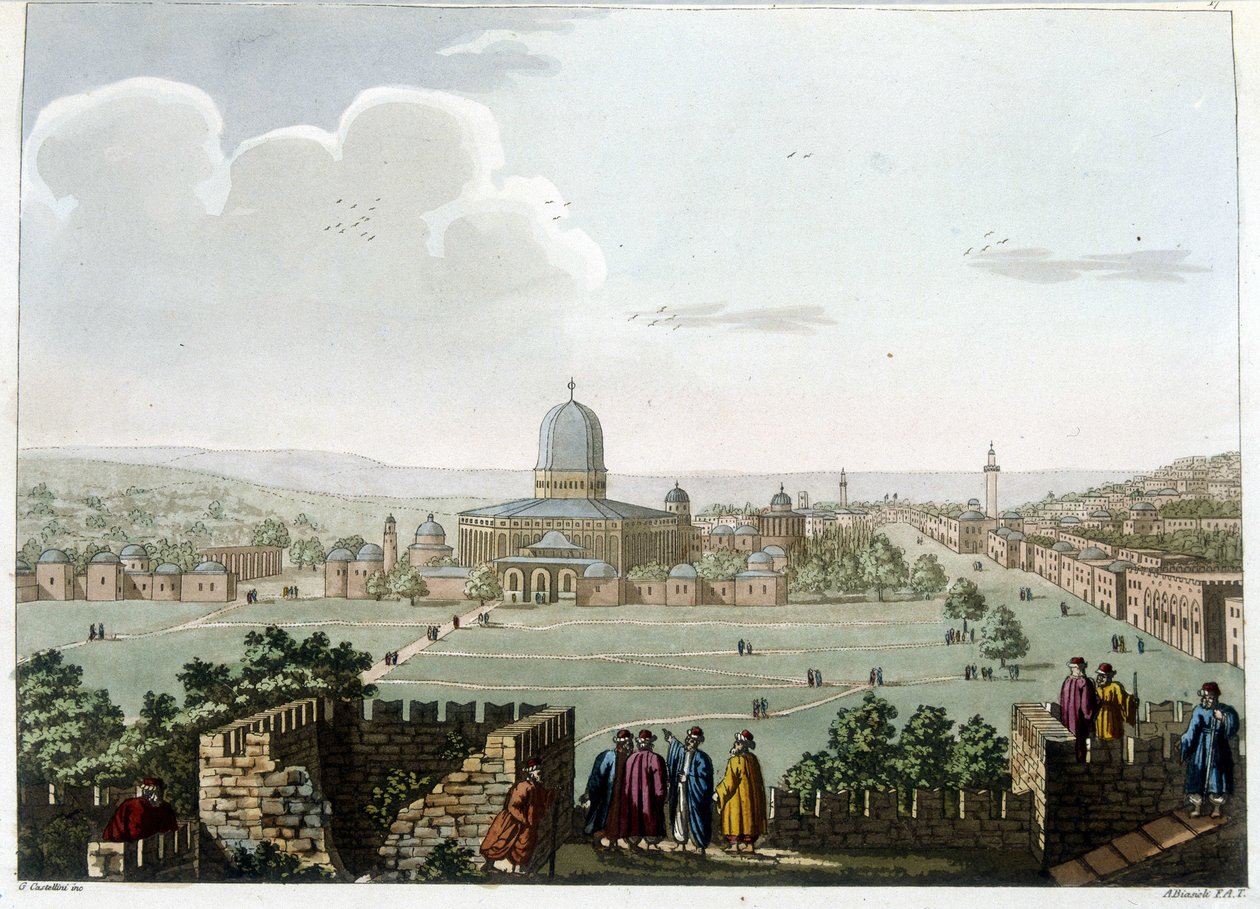 معبد سليمان (Mosquee a Jerusalem) - في "" مناظر في السيادة العثمانية ، في أوروبا ، في آسيا ، وبعض جزر البحر الأبيض المتوسط "" من الرسوم الأصلية التي التقطها لويجي ماير ، لندن بواسطة لويجي ماير