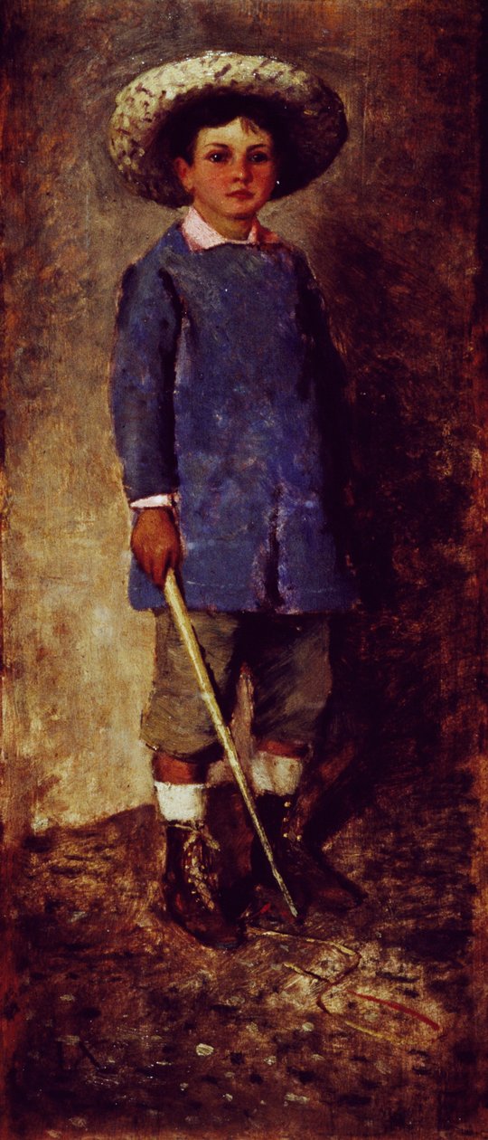 صورة لطفل ، رسمها لويجي نونو (1850-1918) ، زيت على لوح خشبي. بواسطة لويجي نونو