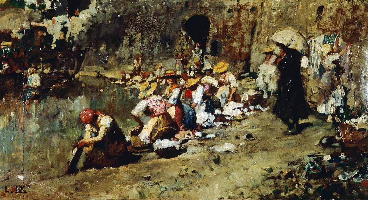 إغراءات دون أنطونيو ، بواسطة لويجي نونو (1850-1918) ، زيت على لوح. بواسطة لويجي نونو