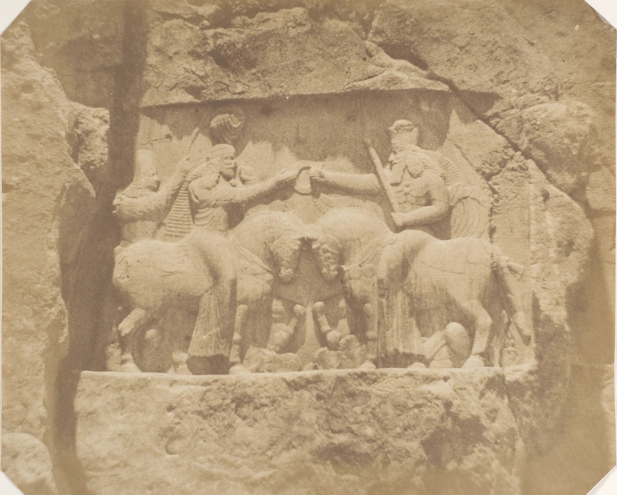 الإغاثة الأساسية في Nakshi Rustam ، 1858. بواسطة لويجي بيسشي