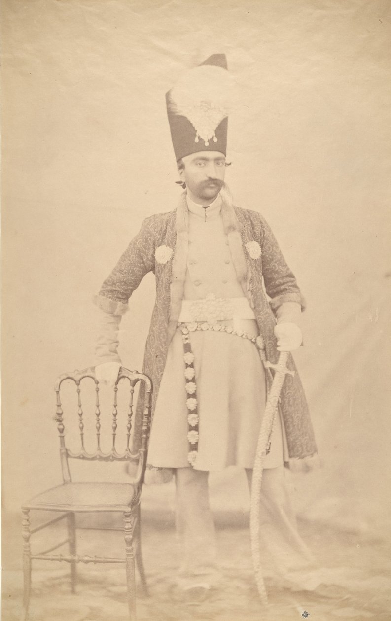 Naser al-Din Shah, ca. 1852-55.  بواسطة لويجي بيسشي