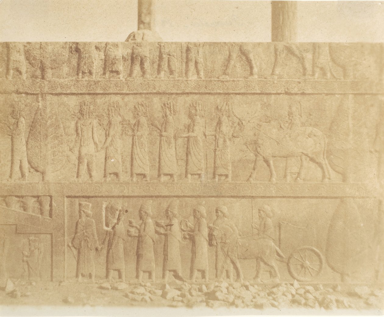 موكب على واجهة الدرج الكبير ، 1858. بواسطة لويجي بيسشي