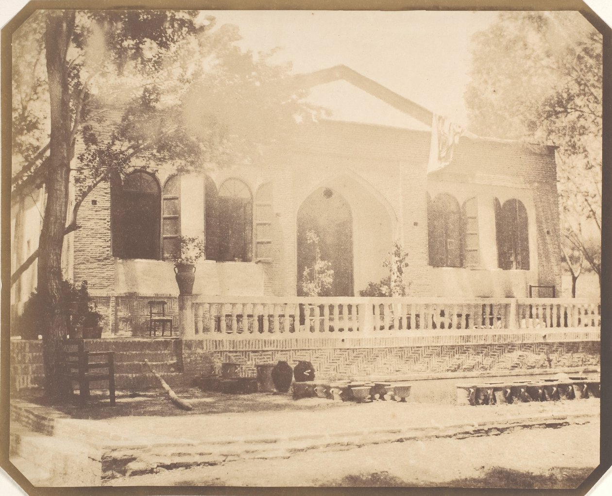 زرغيانده. منزل الوزير الروسي الريفي ، طهران ، 1858. بواسطة لويجي بيسشي