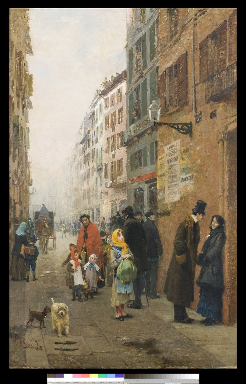 شارع في ميلانو 1881 بواسطة لويجي روسي