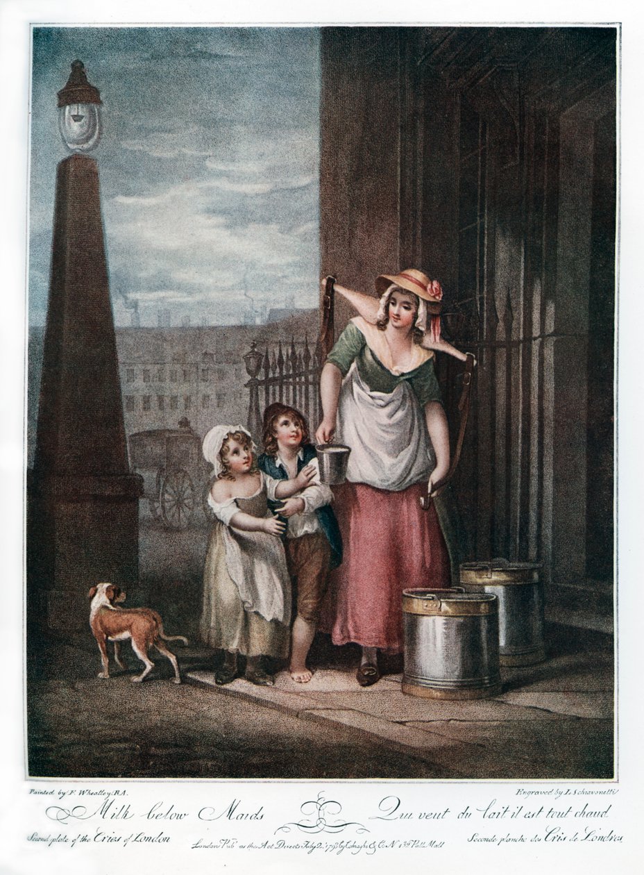 الحليب تحت الخادمات ، 1793. بواسطة لويجي شيافونيتي