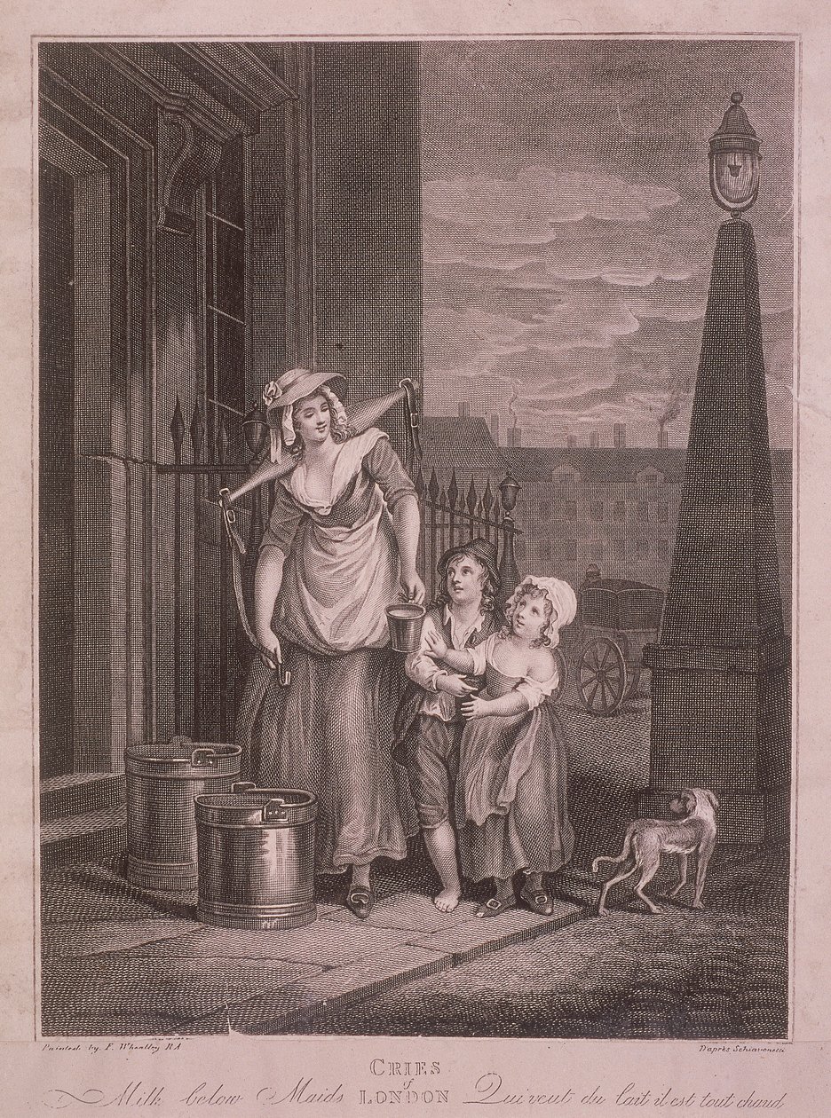 "حليب تحت الخادمات" ، صرخات لندن ، c1795 بواسطة لويجي شيافونيتي