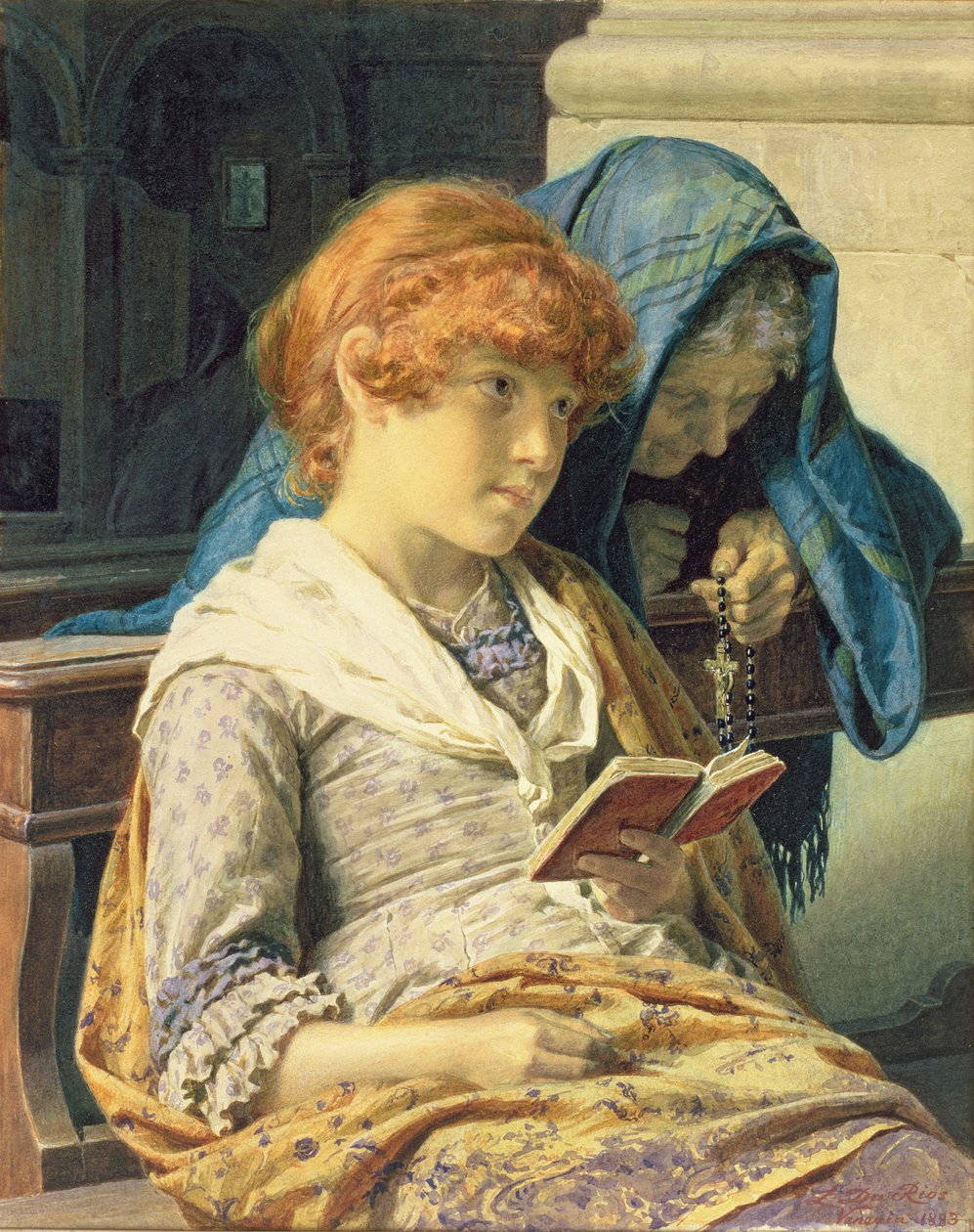 في الكنيسة ، 1883 بواسطة لويجي دا ريوس