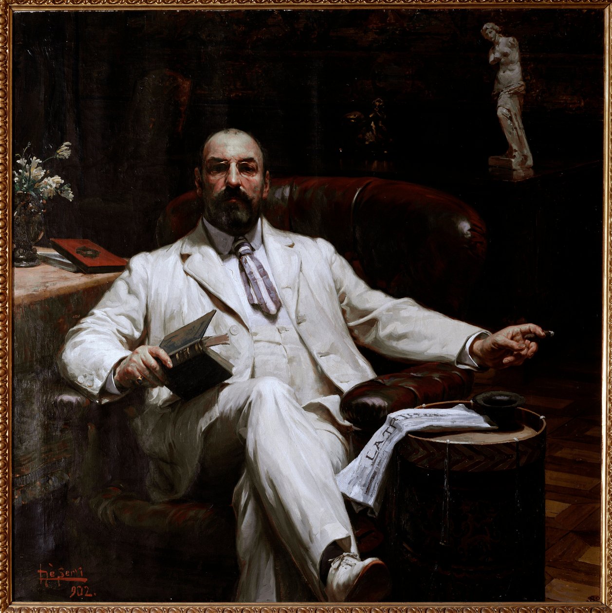 صورة لشركة التأمين الاسكتلندي وحامي الفنون إيفان ماكنزي لوحة لويجي دي سيرفي (1863-1945) 1902 Dim 135x135 cm Genes، Galleria d