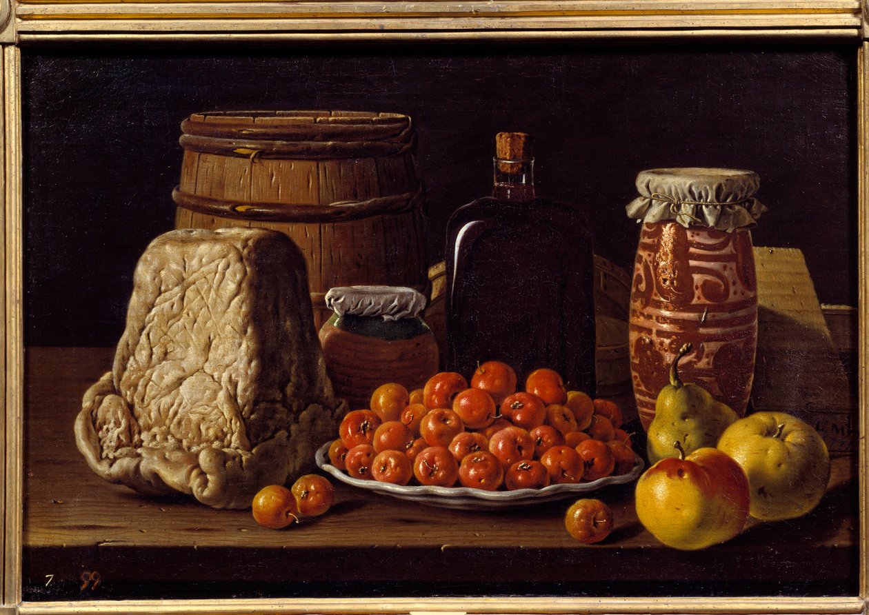 الجبن والفواكه والمتلقي. رسم لويس ميلينديز (1716 - 1780) ، المدرسة الإسبانية بواسطة لويس إيجيديو مينينديز أو ميلينديز